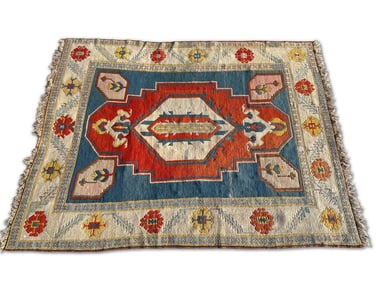 Turkish Room-Size Carpet, 12ft 4in x 9ft 9in