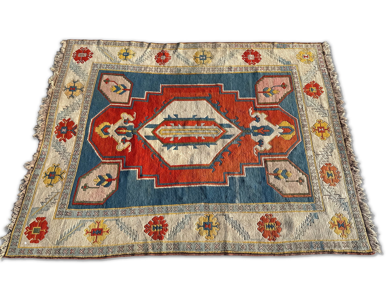 Turkish Room-Size Carpet, 12ft 4in x 9ft 9in (1 of 7)