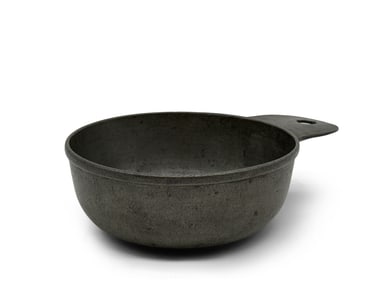 19th C. Chester County Pewter Tab Porringer