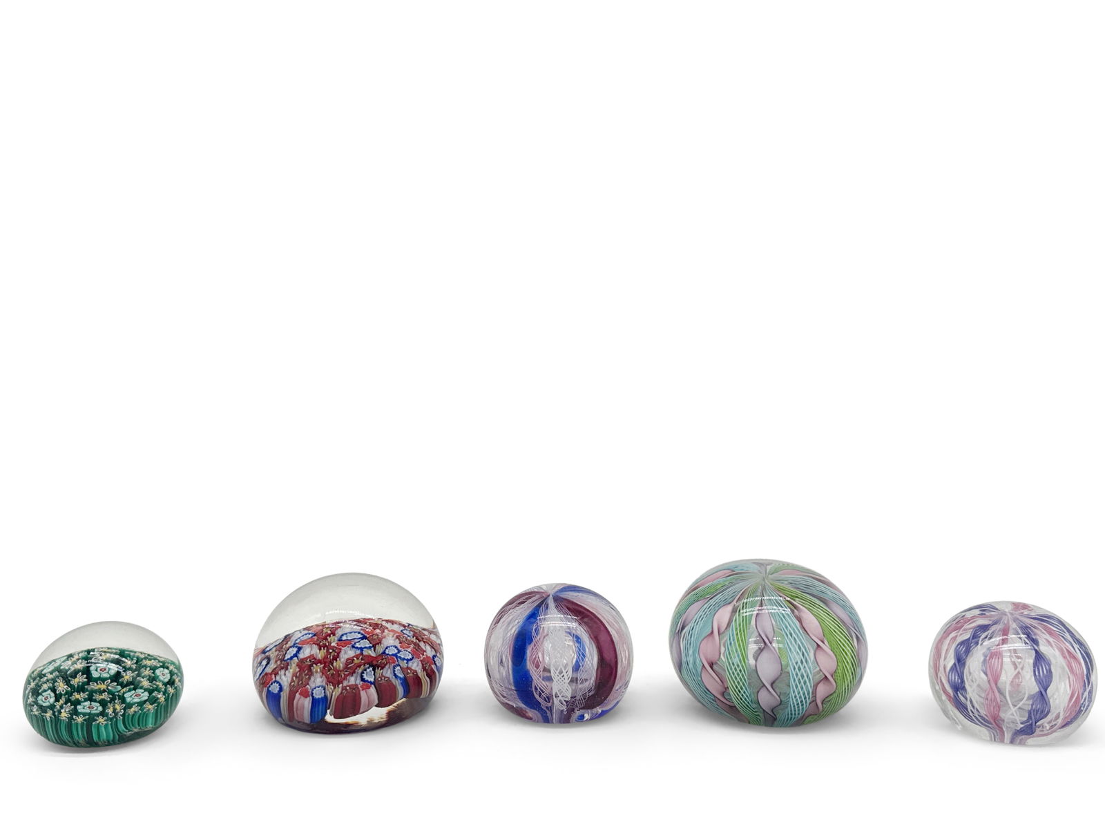 Five Italian Murano Glass Paperweights (1 of 9)