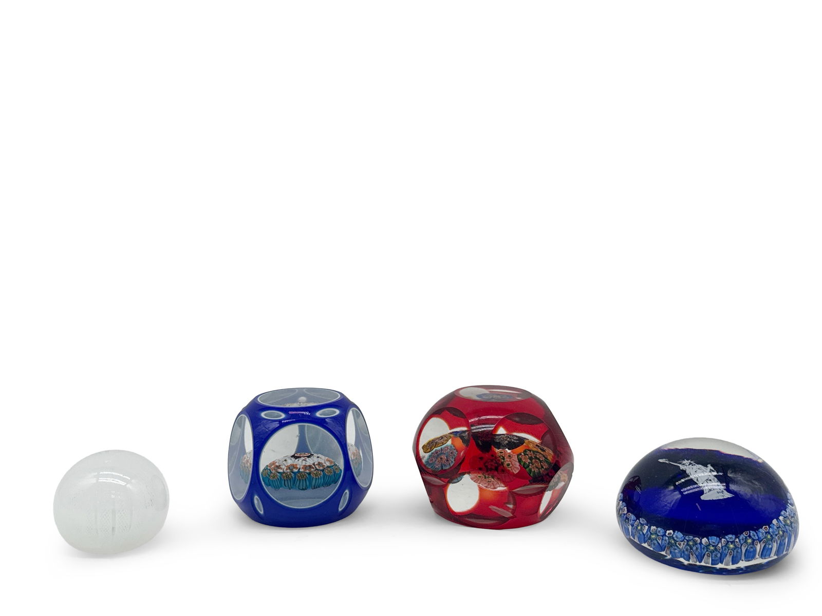 Four Italian Murano Glass Paperweights (1 of 11)