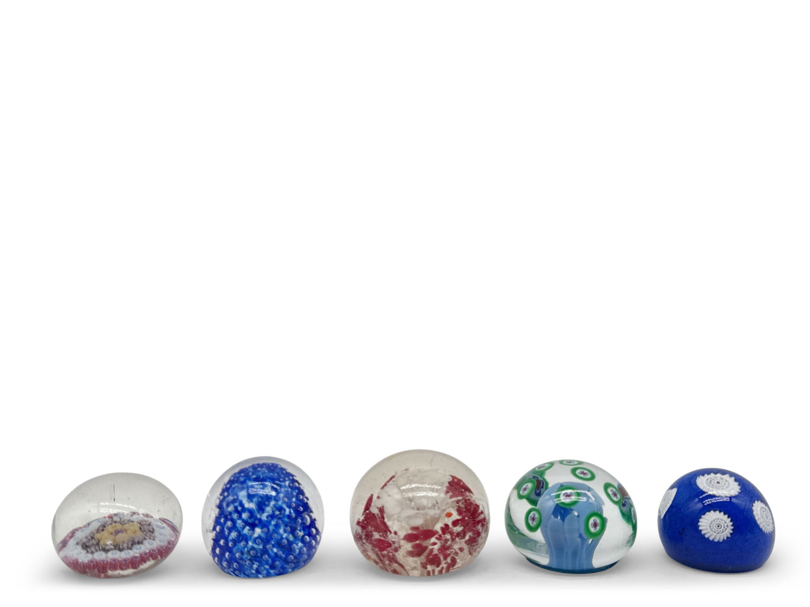 Five Italian Murano Glass Paperweights (1 of 8)