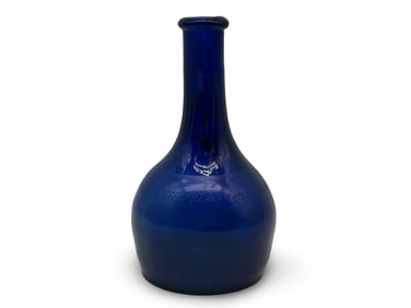 18th C. Hand-Blown American Cobalt Blue Decanter