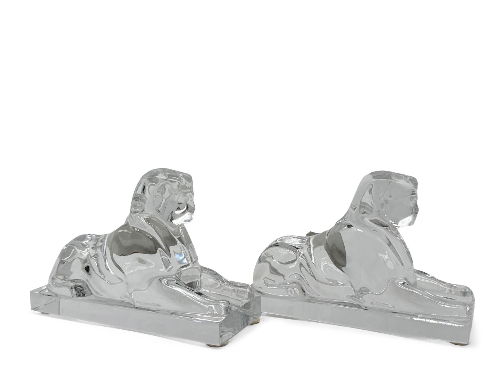 Two Baccarat Crystal Sphinx Figures (1 of 4)