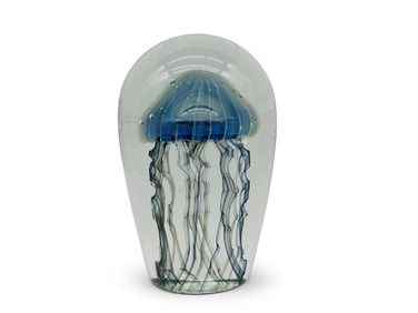 Robert Eickholt Art Glass Jellyfish Paperweight