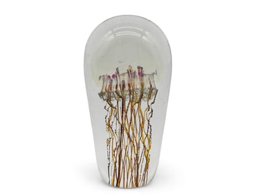 Richard Satava Art Glass Jellyfish Paperweight