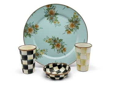 Four MacKenzie-Childs Enameled Items
