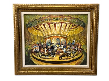 Edward Kraske Oil/Canvas: Carousel