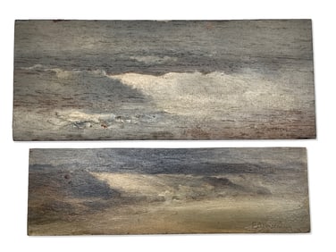 Two Franklin Dullin Briscoe Miniature Ocean Scenes