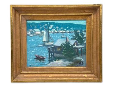 Bruce Backman Turner Oil/Board: Evening Harbor