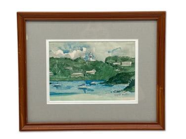 Miniature Watercolor/Paper: Bermuda Scene