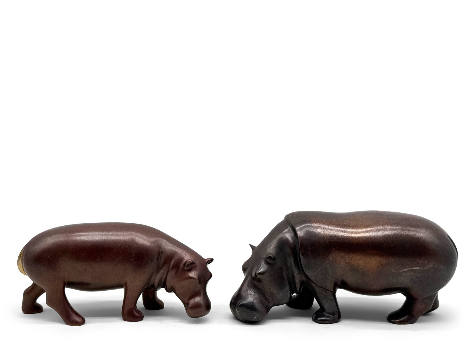 Two Loet Vanderveen Bronzes: Hippos (1 of 8)