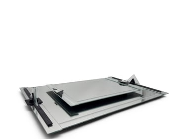 Two Art Deco-style Glass Serving Trays