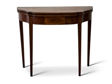 Federal Banded and Inlaid Mahogany Game Table