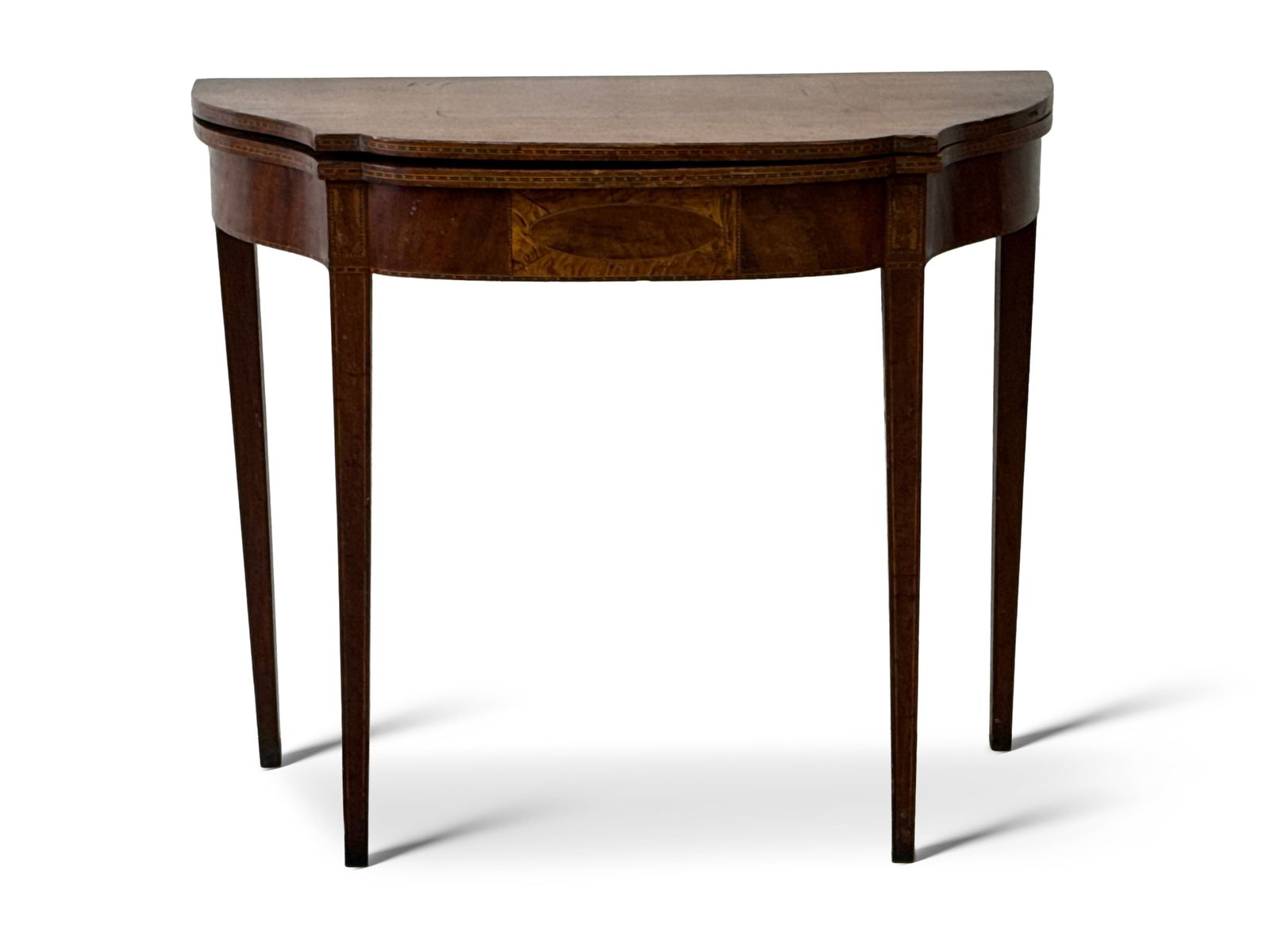 Federal Banded and Inlaid Mahogany Game Table (1 of 11)