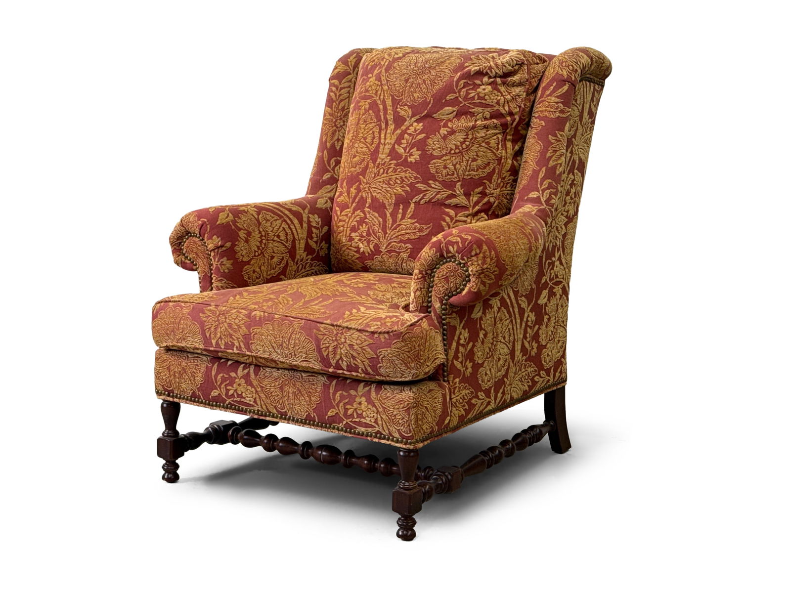 Southwood Spanish Baroque-style Upholstered Wing Chair (1 of 5)