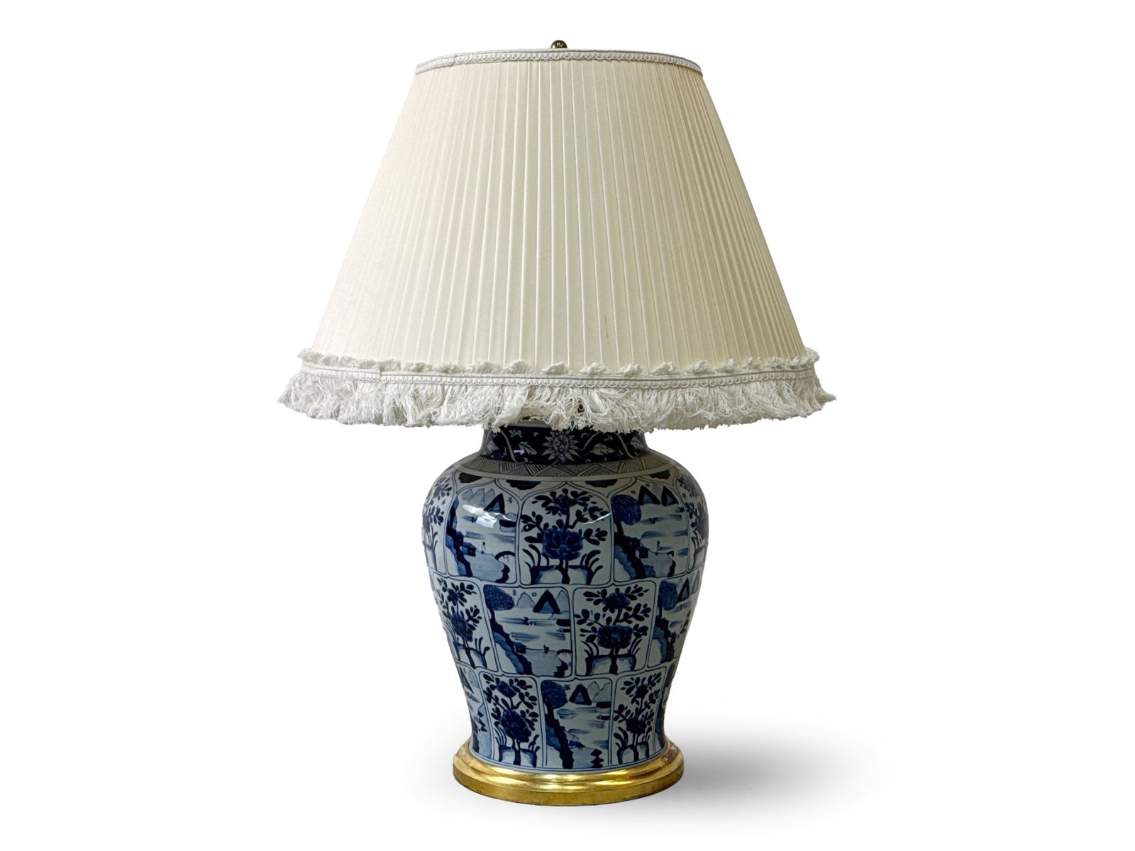 Chinese Blue & White Porcelain Vase Form Table Lamp (1 of 4)