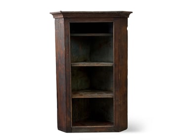 Primitive Architectural Corner Wall Cupboard