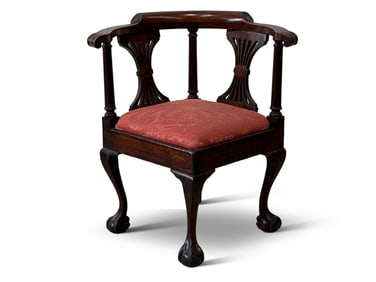 Child's Chippendale-style Mahogany Corner Chair