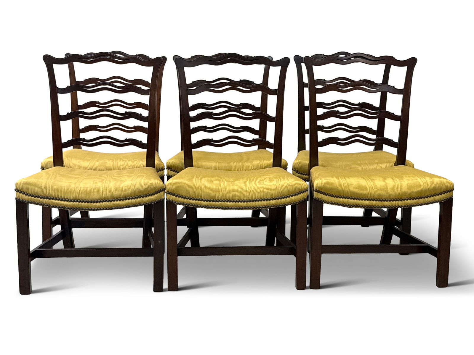 Six Chippendale Ribbon-Back Mahogany Dining Chairs (1 of 7)
