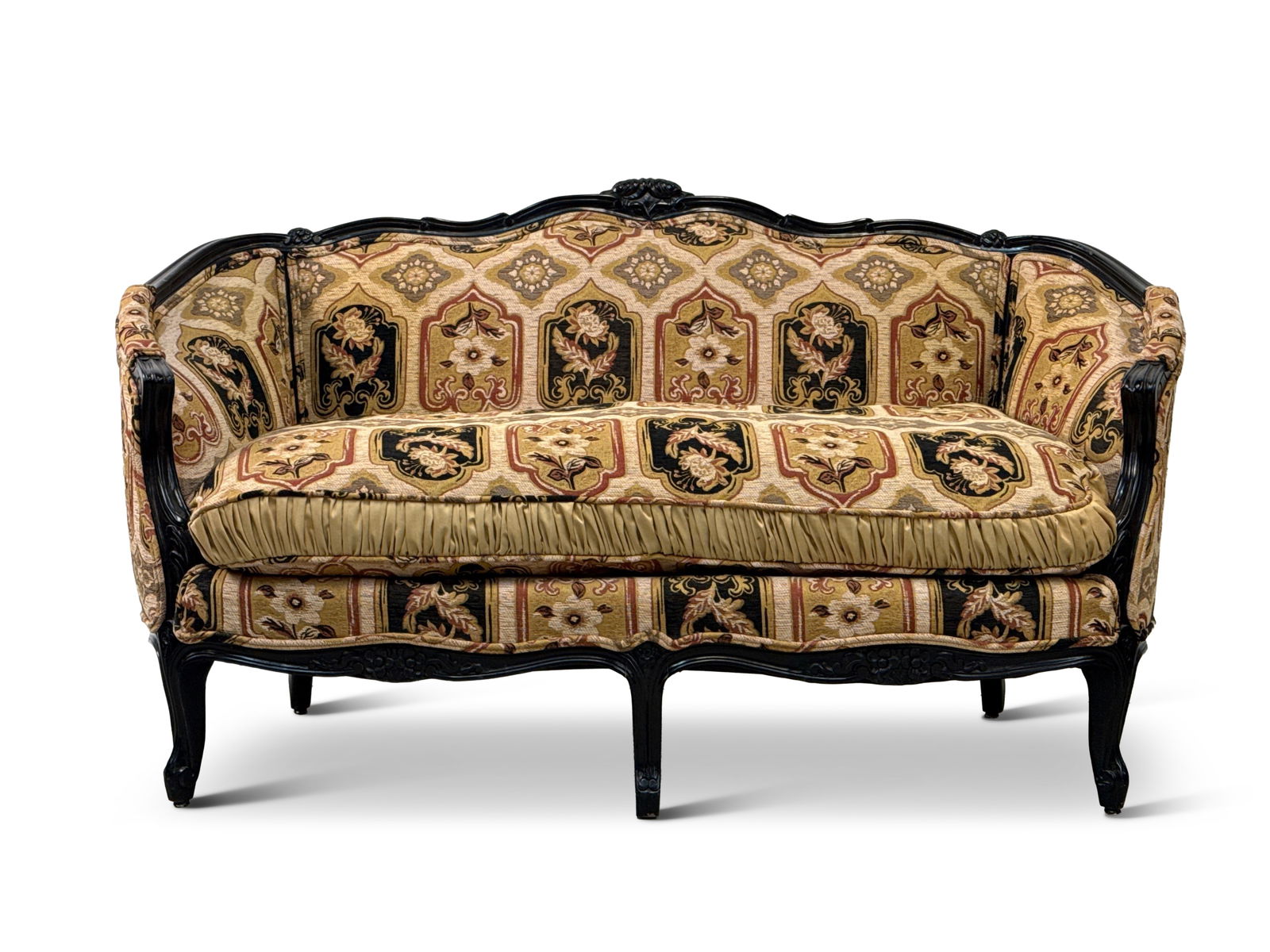 Decorator French Louis XV-style Upholstered Settee (1 of 5)