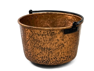 Large Copper Apple Butter Kettle