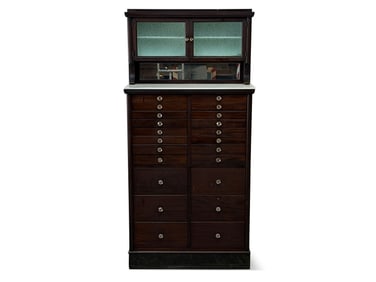 Mahogany Dental Apothecary Cabinet