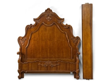 Decorator French Louis XV-style Carved Queen-Size Bed