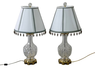 Pair of Waterford Crystal Table Lamps