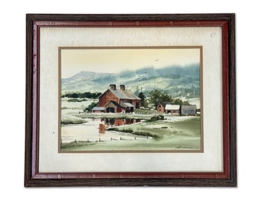 Keith Hoffman Watercolor: Red Barn