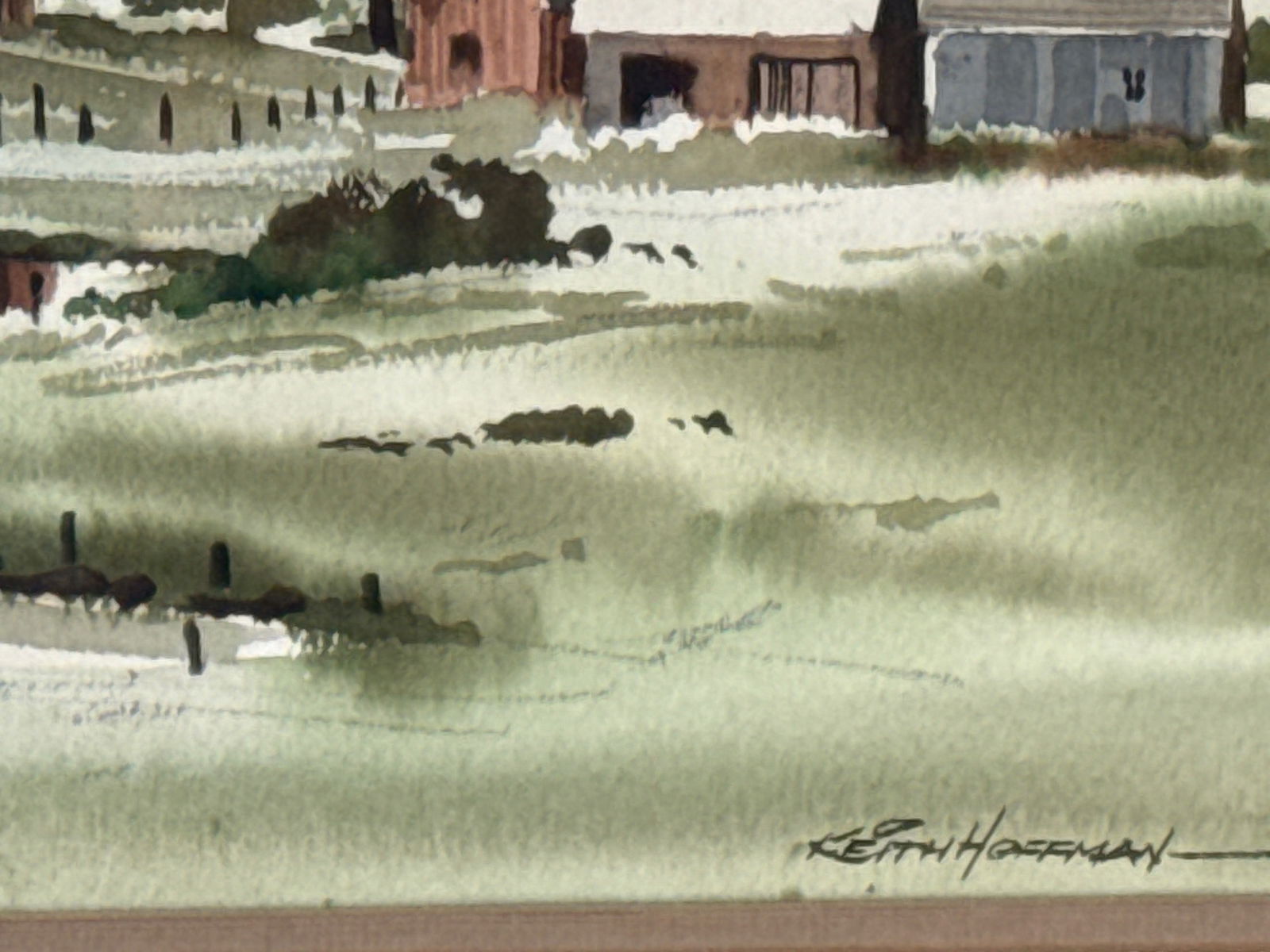 Keith Hoffman Watercolor: Red Barn - 3