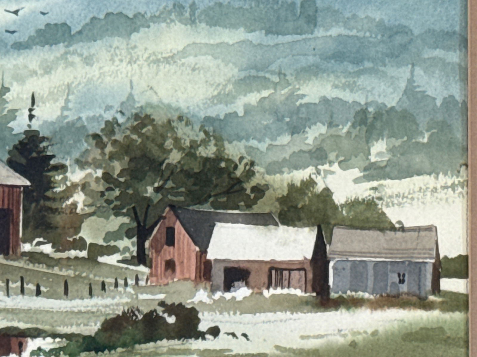 Keith Hoffman Watercolor: Red Barn - 4