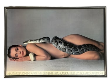 Richard Avedon Signed Kinski and Serpent Poster