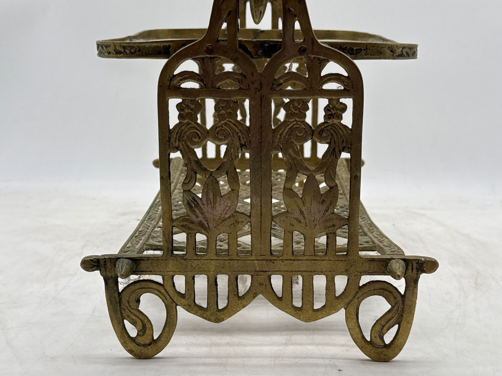 French Brass Python-Wrapped Magazine Rack - 4