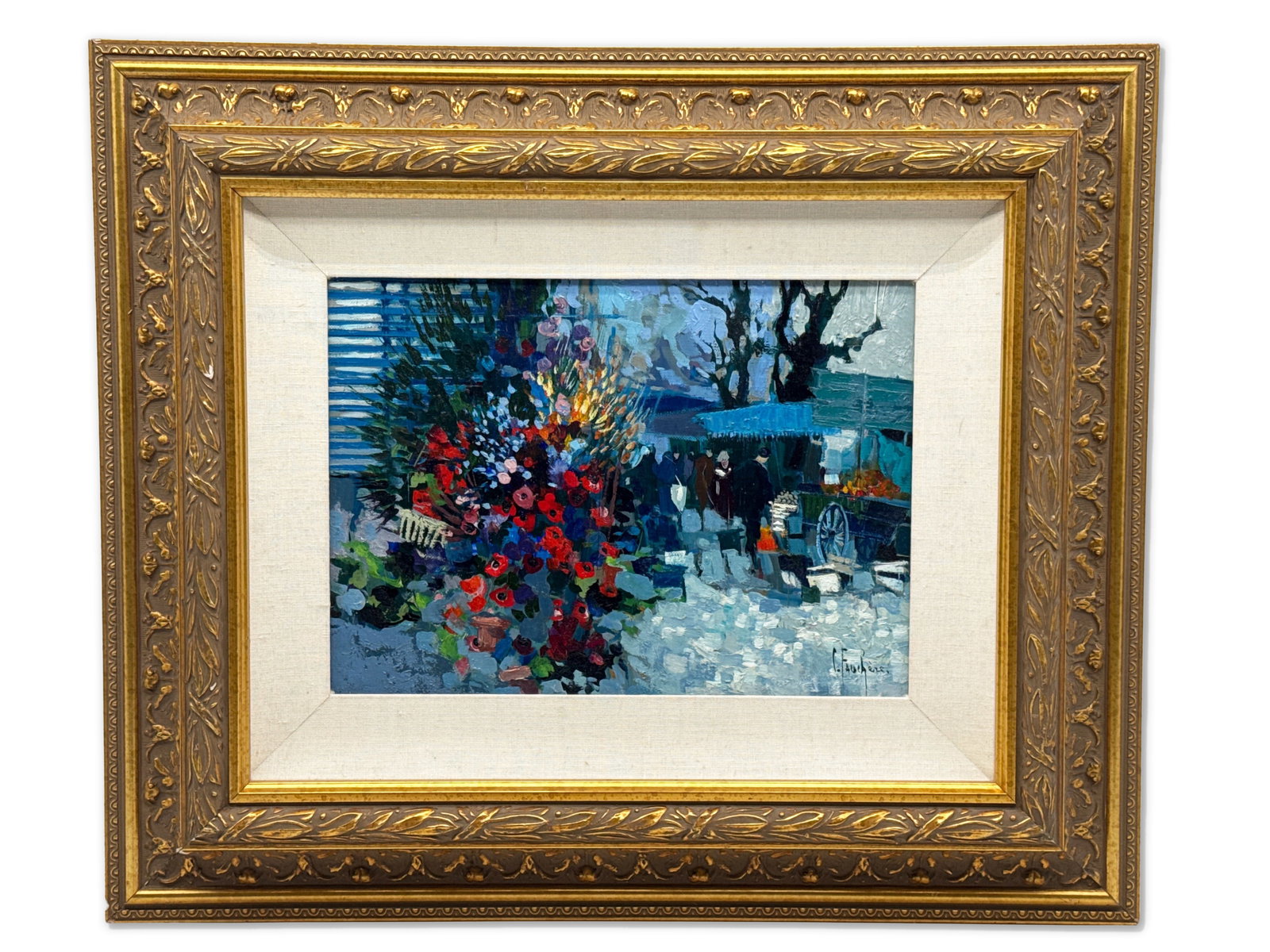 Claude Fauchere Oil/Canvas: Market (1 of 5)