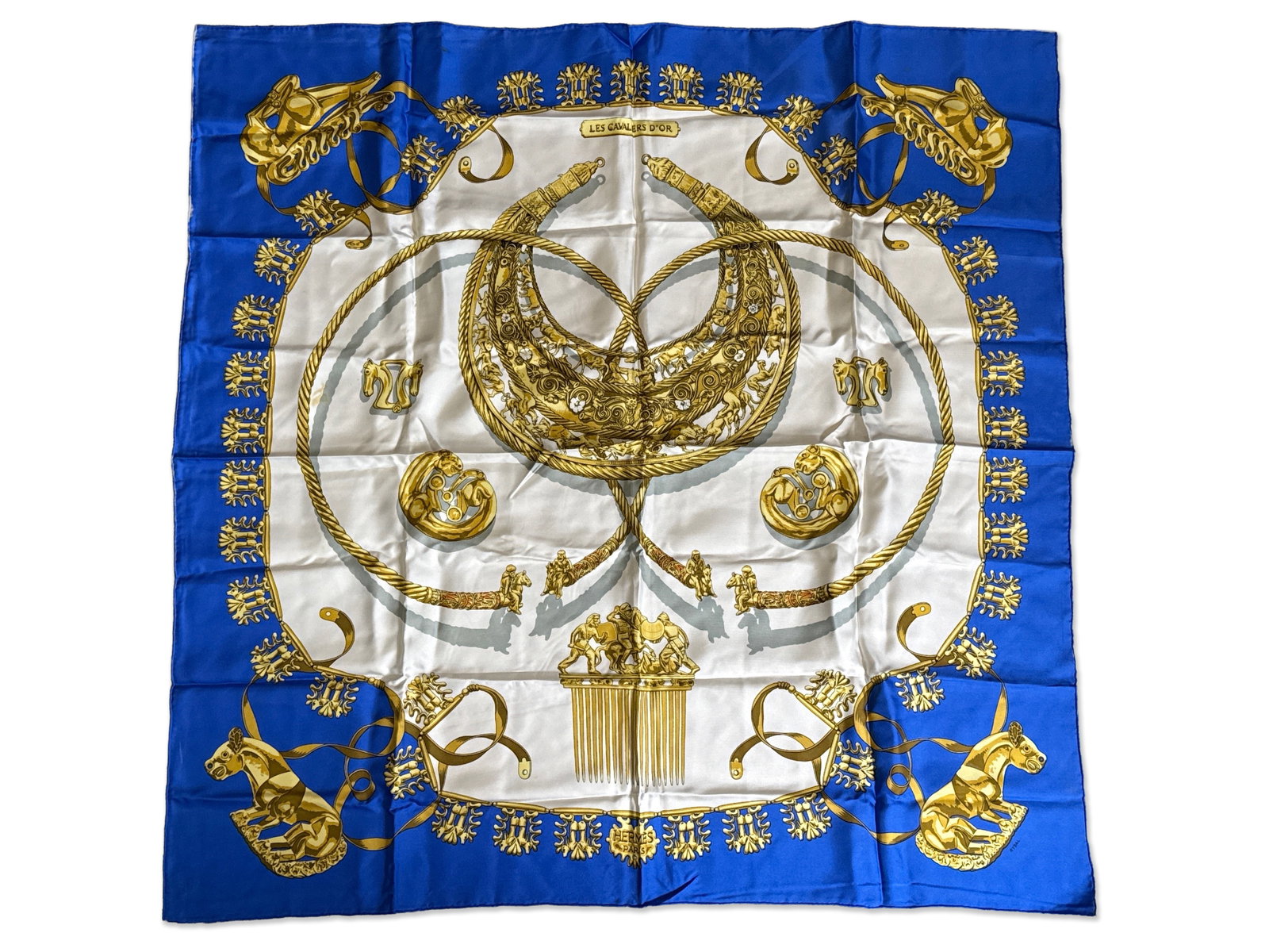 Hermès Paris Silk Scarf: Les Cavalers D'Or (1 of 6)