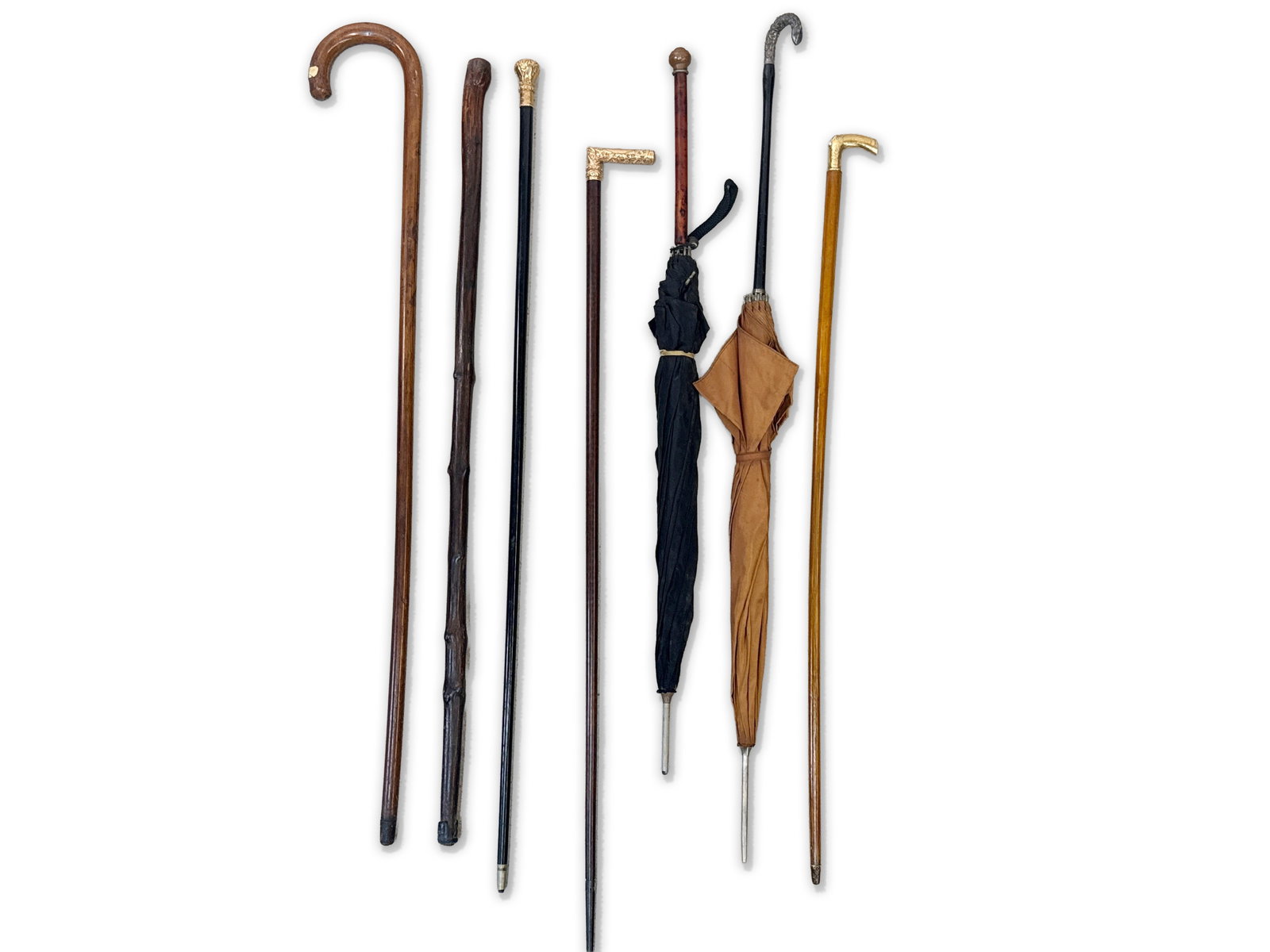 Seven Victorian Canes and Parasols (1 of 9)