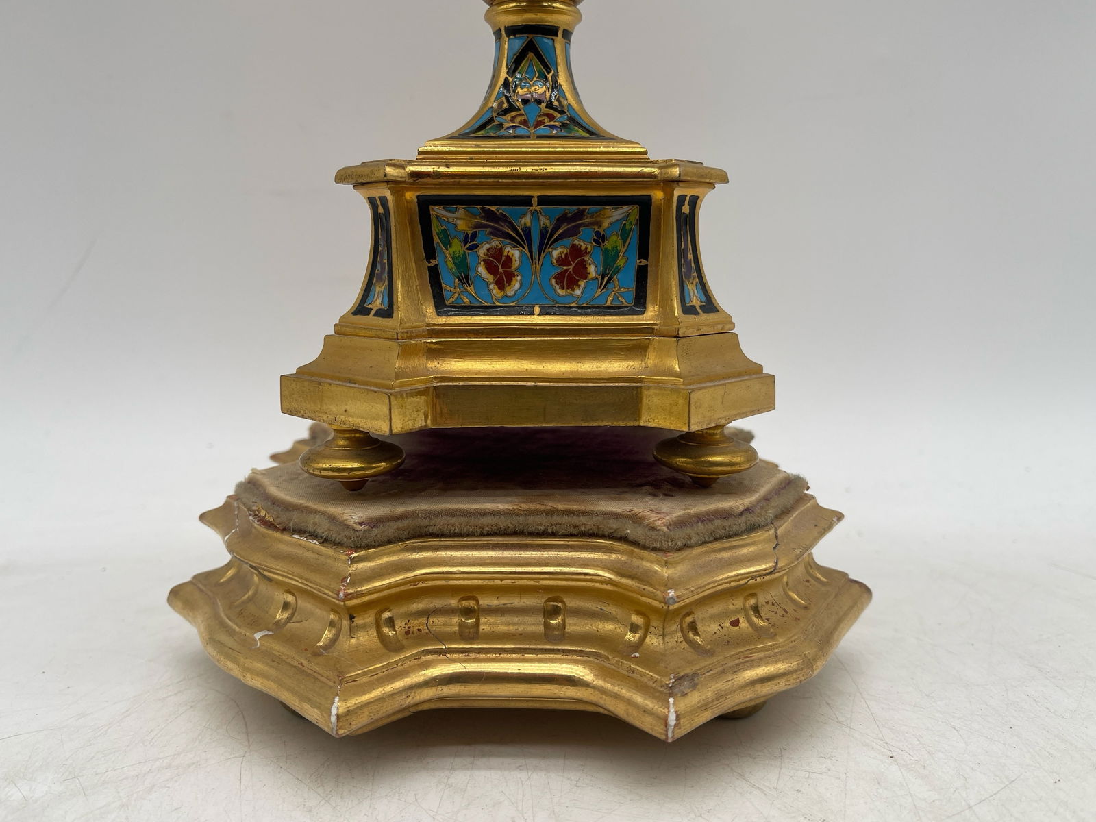 French Champlevé Ormolu Lidded Urn - 3