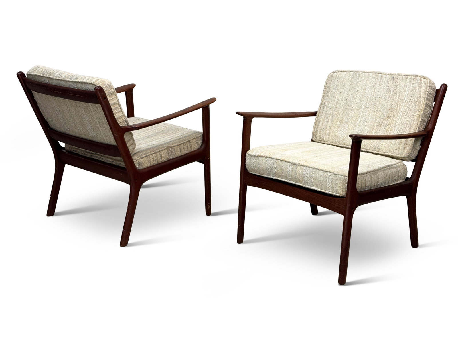 Pair of Ole Wanscher Danish Teak Lounge Chairs (1 of 7)