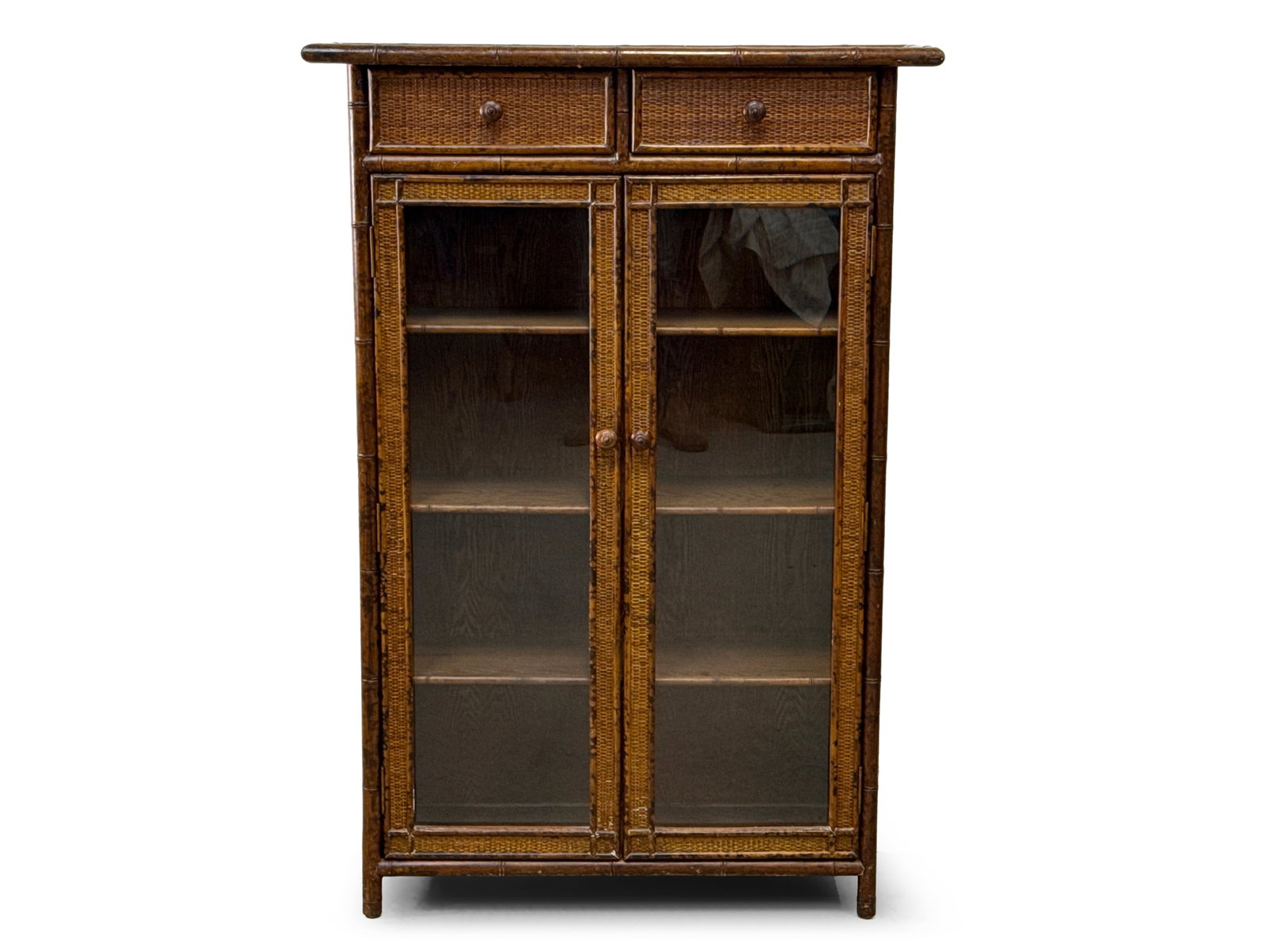 Decorator Faux Bamboo and Rattan Cabinet (1 of 6)