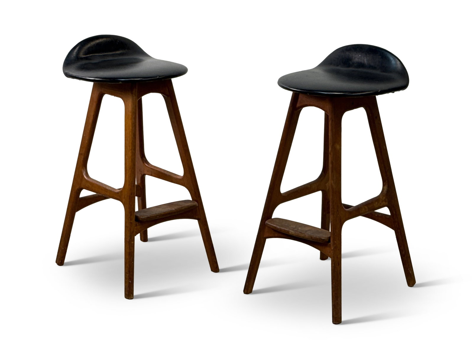 Pair of Erik Buck Danish Stools (1 of 4)