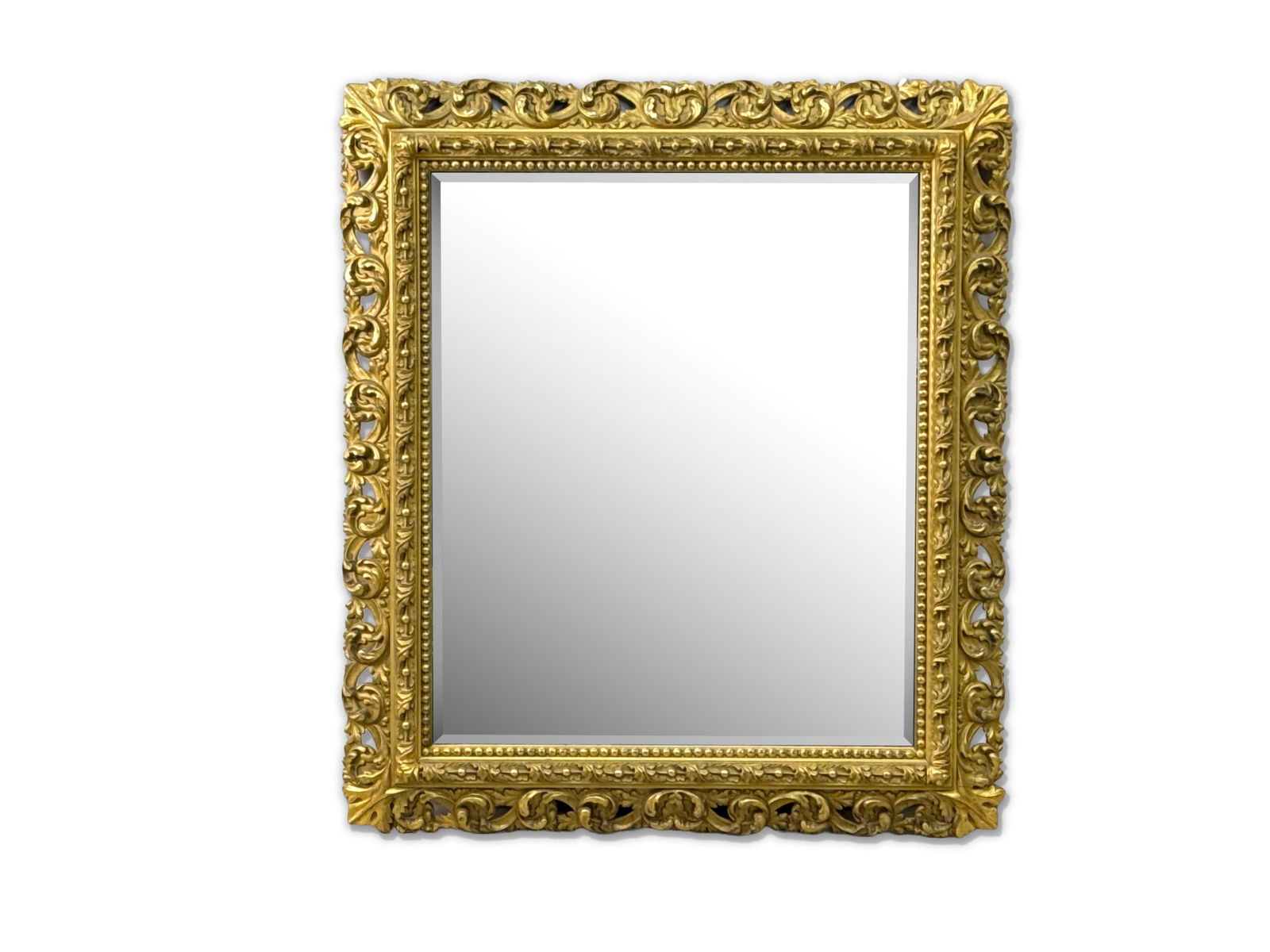 French Acanthus Leaf Carved Giltwood Wall Mirror (1 of 5)