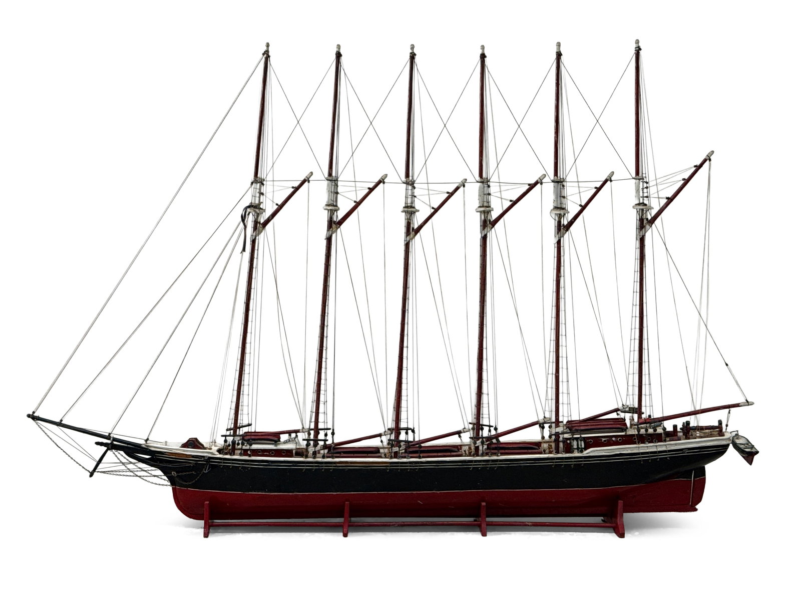 Eugene Leclerc Six-Mast Model Schooner Ship (1 of 8)