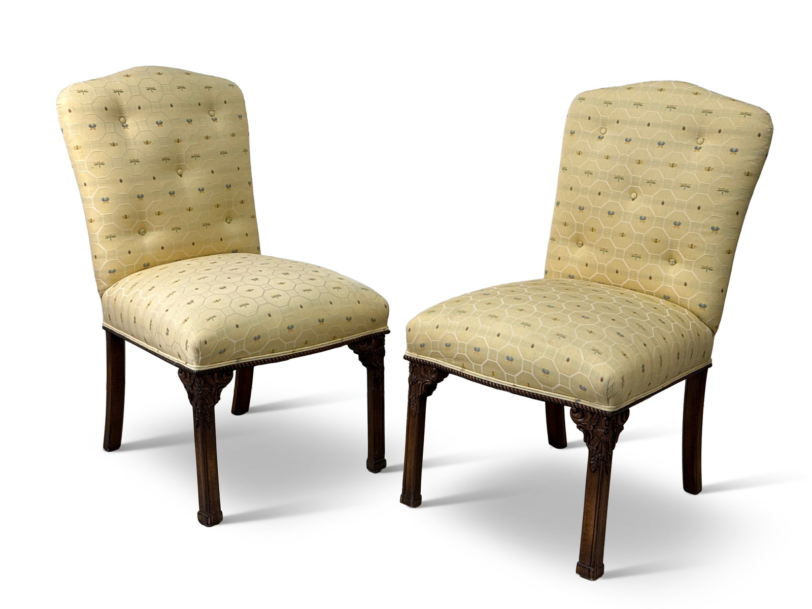 Pair of Edward Ferrell Georgian-style Side Chairs (1 of 7)