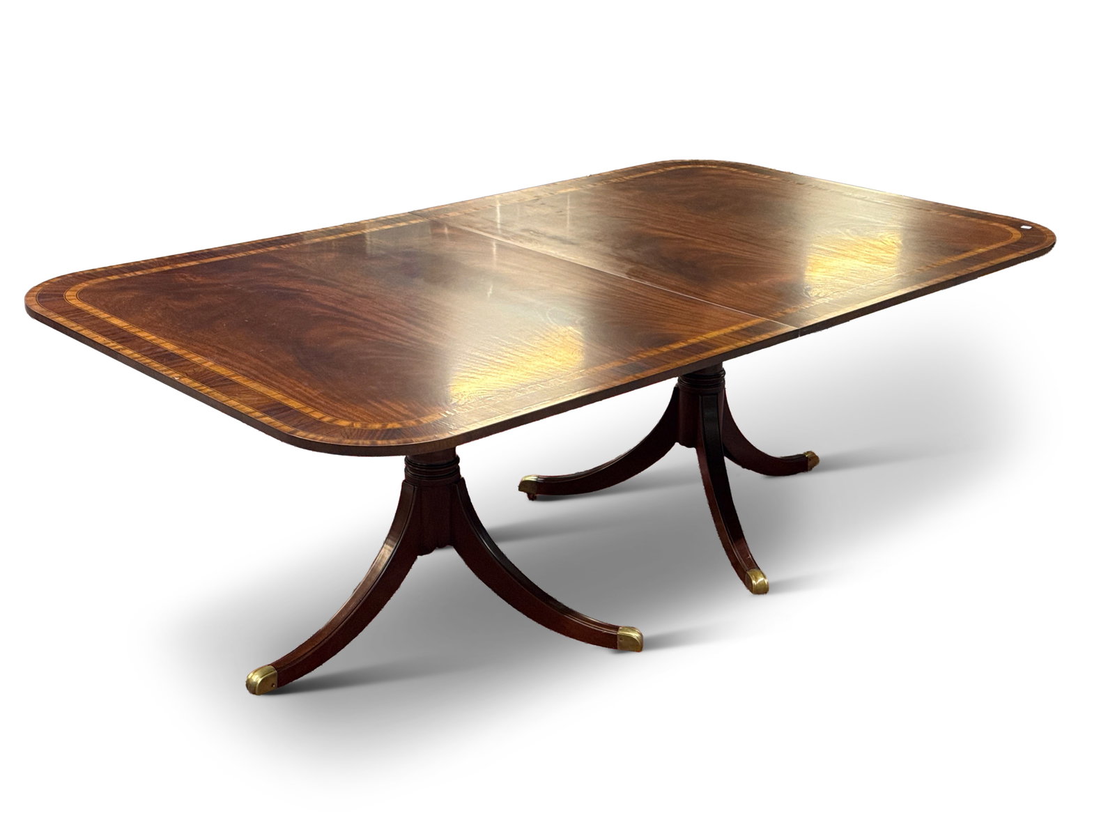 Georgian-style Double-Pedestal Extension Banquet Table (1 of 5)