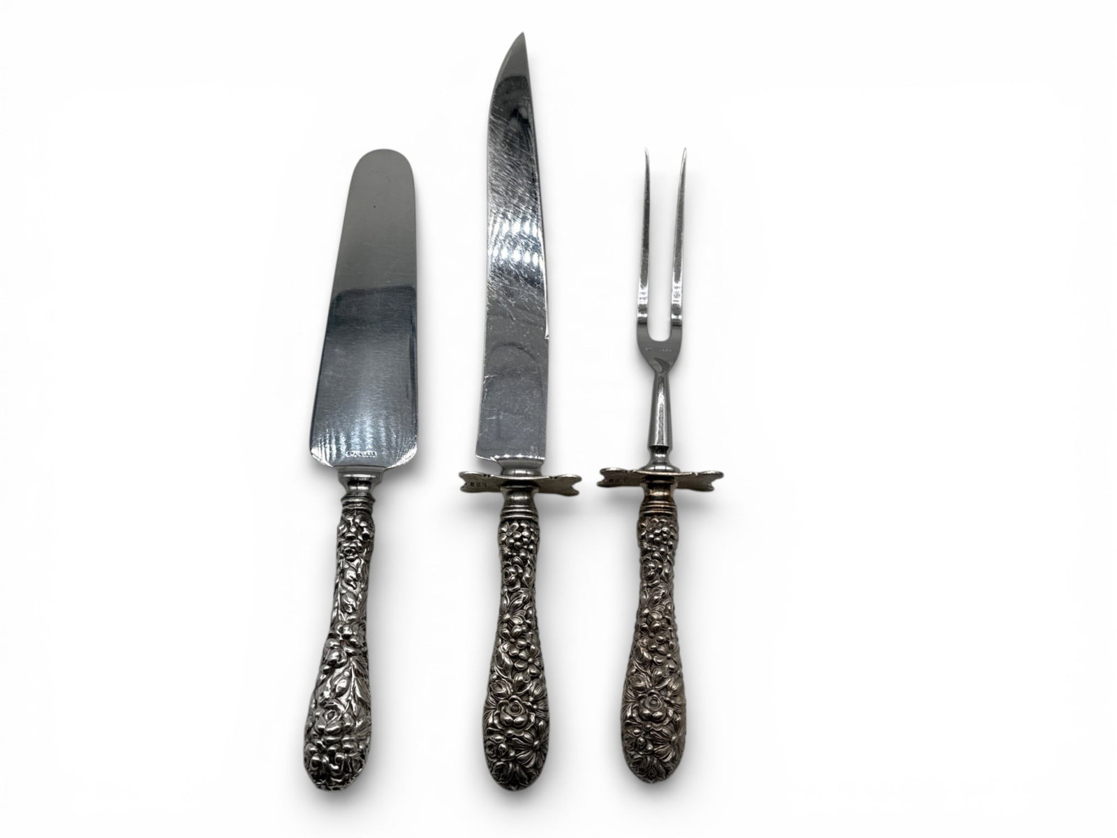 Three Stieff Rose Sterling Silver Repoussé Serving Utensils (1 of 4)