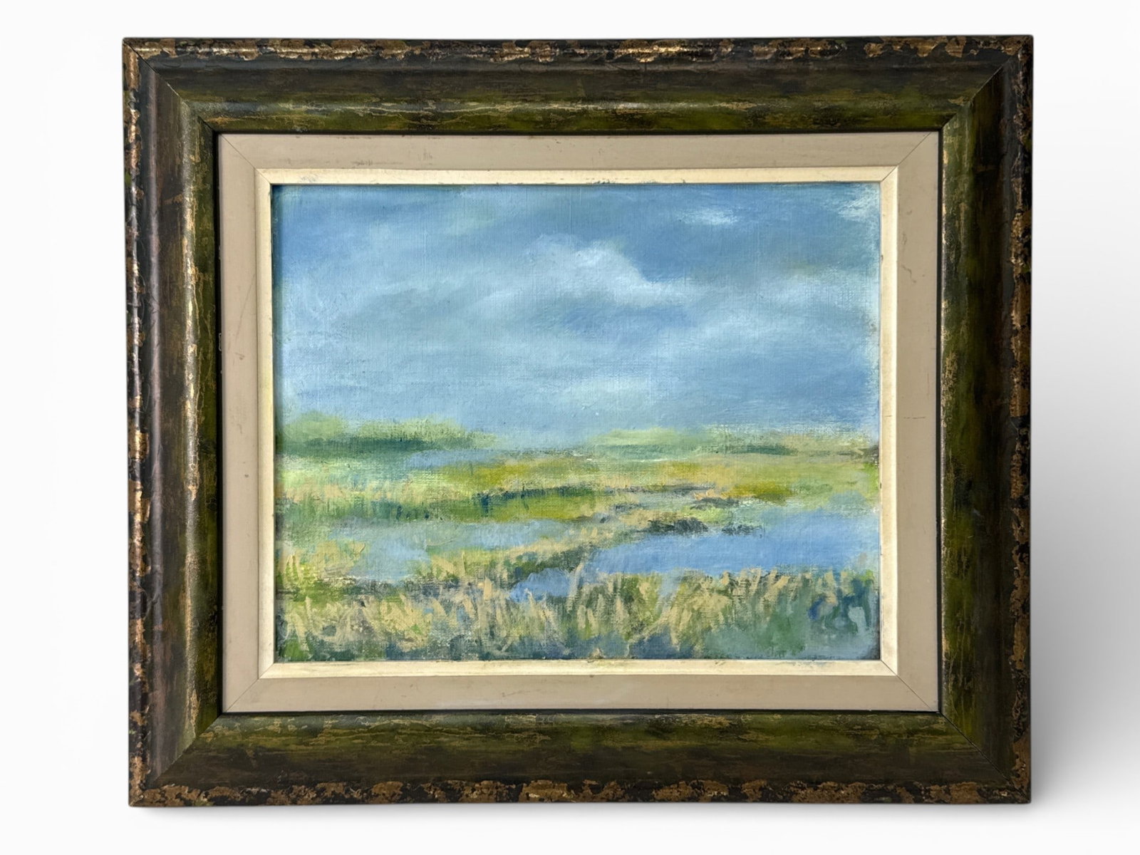 Carole Huber Oil/Panel: Delaware Wetlands (1 of 3)