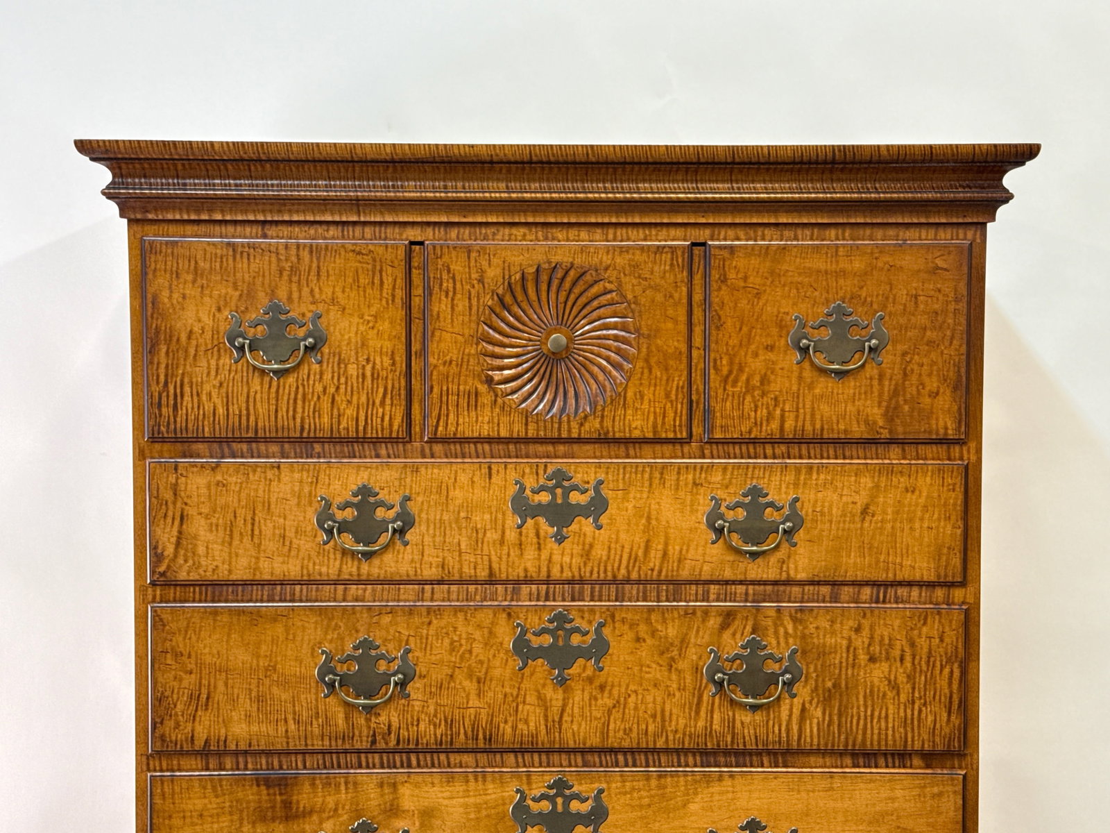 D.R. Dimes Tiger Maple Chest on Chest - 2