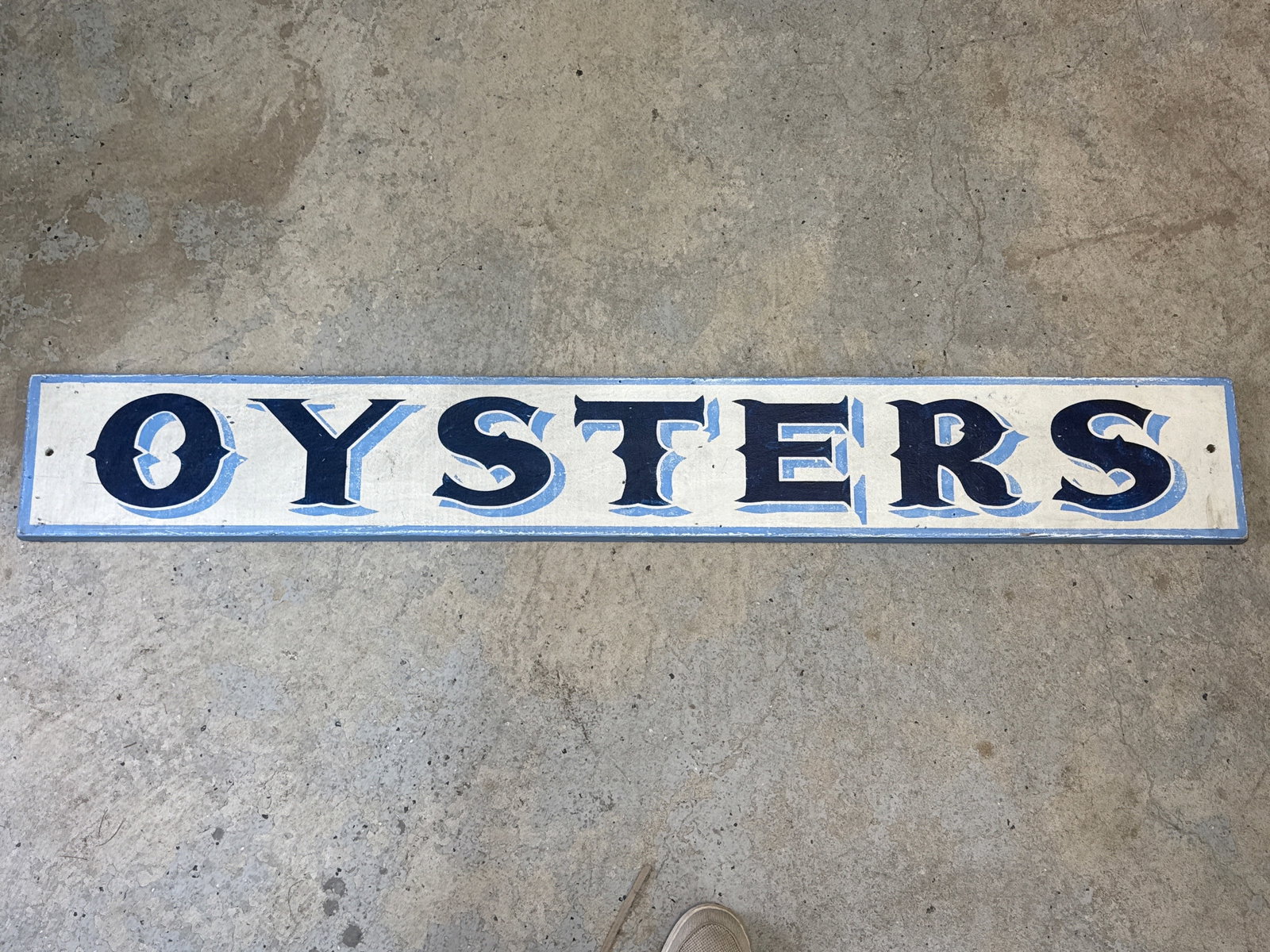 Painted Wood Sign: Oysters (1 of 3)