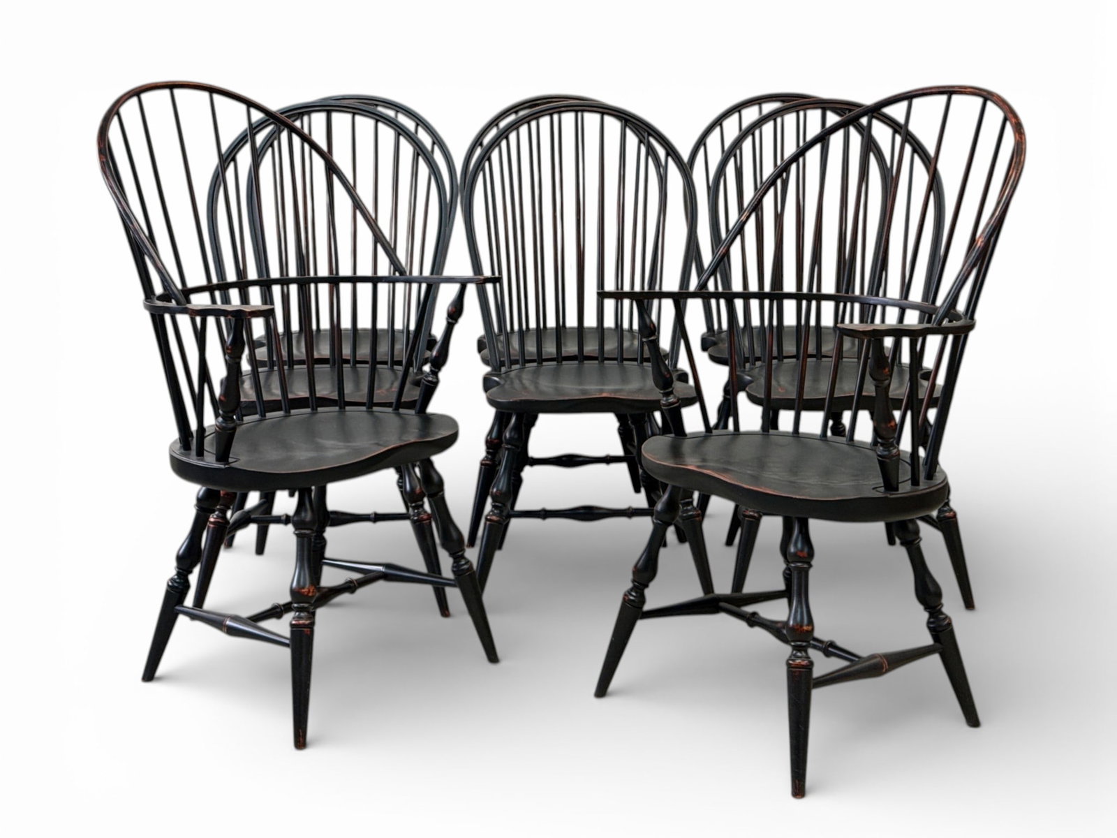 Eight Windsor-style Dining Chairs (1 of 9)